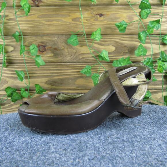 Steve Madden Women's Platform Brown Leather Pump‎ 8.5 Medium Used 2025 - Picture 1 of 6